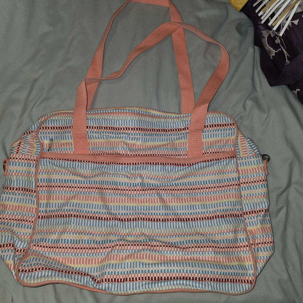 Striped Multi-Color Tote Bag